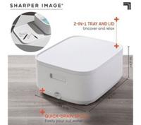 SHARPER IMAGE Foot Bath with Heated Massage - White