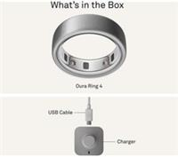 OURA Ring 4 - Brushed Silver, Size 8