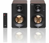 JVC XS-D629BM 2.0 Bluetooth Bookshelf Speakers - Walnut BOX DAMAGE