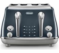 DELONGHI Icona Capitals CTOC4003.BL 4-Slice Toaster - Blue BOX DAMAGE
