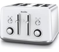 BREVILLE Mostra VTR048 4-Slice Toaster - White & Chrome - BOX DAMAGE
