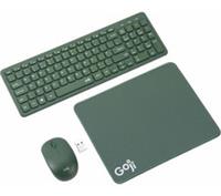 GOJI 3-in-1 Wireless Keyboard & Mouse Set - Green - BOX DAMAGE