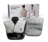 SHARPER IMAGE Heated Neck & Shoulder Massager Wrap - Grey - BOX DAMAGE