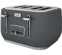 BREVILLE Linear VTR032 4-Slice Toaster - Grey & Chrome - BOX DAMAGE