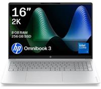 HP OmniBook 3 16" Laptop - Intel Core 3, 256 GB SSD, Silver