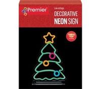 PREMIER 25 cm Christmas Tree Table Top Neon Sign - BOX DAMAGE