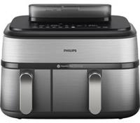 PHILIPS 5000 9L NA555/09 Dual Basket Air Fryer - Silver