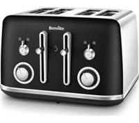 BREVILLE Mostra VTR047 4-Slice Toaster - Black & Chrome - BOX DAMAGE