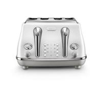 DELONGHI Icona Capitals CTOC4003.W 4-Slice Toaster- White - BOX DAMAGE