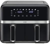 LOGIK L80AFB24 Dual Air Fryer Black & Silver - BOX DAMAGE