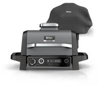 NINJA Woodfire Electric BBQ Grill & Smoker with Cover - Black - BOX DAMAGE