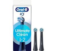 ORAL B iO Ultimate Clean Replacement Toothbrush Head - Pack of 2 Black