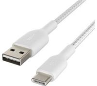 BELKIN Braided USB Type-A to USB Type-C Cable - 1 m, White - BOX DAMAGE