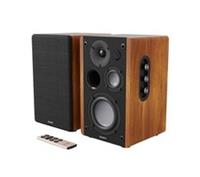 MAJORITY D100 Bluetooth Bookshelf Speakers - Black & Wood