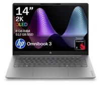 HP OmniBook 3 OLED 14" Laptop - Snapdragon X, 512 GB SSD, Silver - BOX DAMAGE