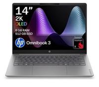 HP OmniBook 3 OLED 14" Laptop - Snapdragon X, 512 GB SSD, Silver - BOX DAMAGE