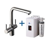 INSINKERATOR 3-in-1 L Shape Steaming Hot Water Tap - Chrome