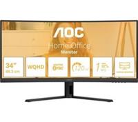 AOC CU34B3E Wide Quad HD 34" Curved VA WLED Monitor - Black - BOX DAMAGE