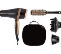 REMINGTON D6960GP Salon Smooth Hairdryer Gift Set - Black and Gold