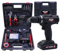 MYLEK 18 V Cordless Drill and Accessory Set with Storage Case - Black
