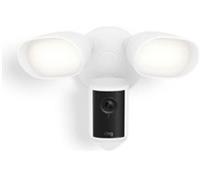 RING Floodlight Cam Pro Wired Retinal 4K WiFi Security Camera - White
