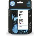 HP 305 Black & Tri-colour Ink Cartridges - Twin Pack - DAMAGED BOX