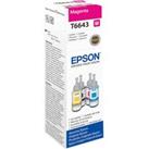 EPSON T6643 Magenta Ecotank Ink Bottle  70 ml, Magenta