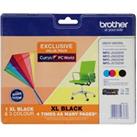 BROTHER LC229XLDSVALBPRF Tri-colour & Black Ink Cartridges - Multipack, Black & Tri-colour