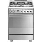 SMEG SUK61PX8 60 cm Dual Fuel Cooker - Stainless Steel, Stainless Steel