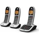 BT 4600 Cordless Phone with Answering Machine - Triple Handsets, Silver/Grey