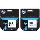 HP Combo 304 Tri-colour & Black Ink Cartridges - Twin Pack, Black & Tri-colour
