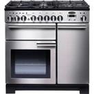 RANGEMASTER Professional Deluxe 100 Dual Fuel Range Cooker - Stainless Steel & Chrome, Stainless Steel