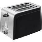 LOGIK L02TSS17 2-Slice Toaster - Black & Stainless Steel, Stainless Steel