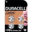 DURACELL DL2025/CR2025/ECR2025 Batteries - Pack of 4
