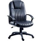 Teknik City 8099 Leather Faced Reclining Executive Chair - Black
