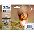 EPSON 378 Squirrel 6-colour Ink Cartridges - Multipack, Black,Magenta,Yellow,Cyan