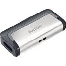 SANDISK Ultra USB Type-C & USB 3.1 Dual Memory Stick - 64 GB, Silver, Silver/Grey
