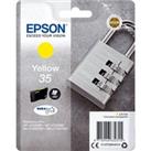 Epson 35 Padlock Yellow Ink Cartridge, Yellow