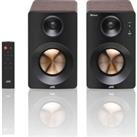 JVC XS-D629BM 2.0 Bluetooth Bookshelf Speakers - Walnut, Black,Brown