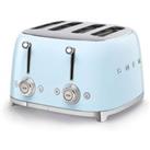 SMEG 50's Retro Style TSF03PBUK 4-Slice Toaster - Blue
