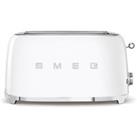 SMEG TSF02WHUK 4-Slice Toaster - White, Silver/Grey