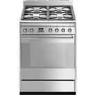 SMEG SUK61MX9 60 cm Dual Fuel Cooker - Stainless Steel, Stainless Steel