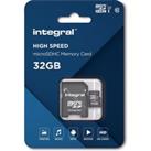 INTEGRAL U1 Class 10 microSD Memory Card - 32 GB, Black