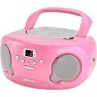 GROOV-E Original Boombox GV-PS733 Portable FM/AM Boombox - Pink, Pink