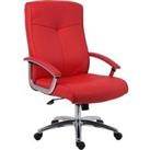 TEKNIK Hoxton Leather Tilting Executive Chair - Red