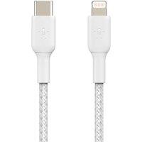BELKIN Braided USB Type-C to Lightning Cable - 1 m, White, White