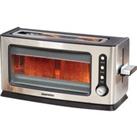 DAEWOO SDA1060 2-Slice Glass Toaster - Silver & Black