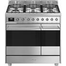 SMEG C92GPX9 90 cm Dual Fuel Range Cooker - Stainless Steel, Stainless Steel