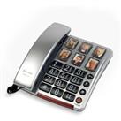 AMPLICOMMS BigTel 40 Plus Corded Phone - Silver, Silver/Grey