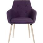 TEKNIK 4 Legged Fabric Reception Chair - Plum